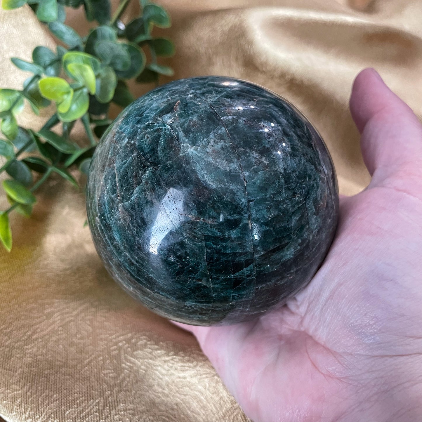 Teal Apatite Sphere