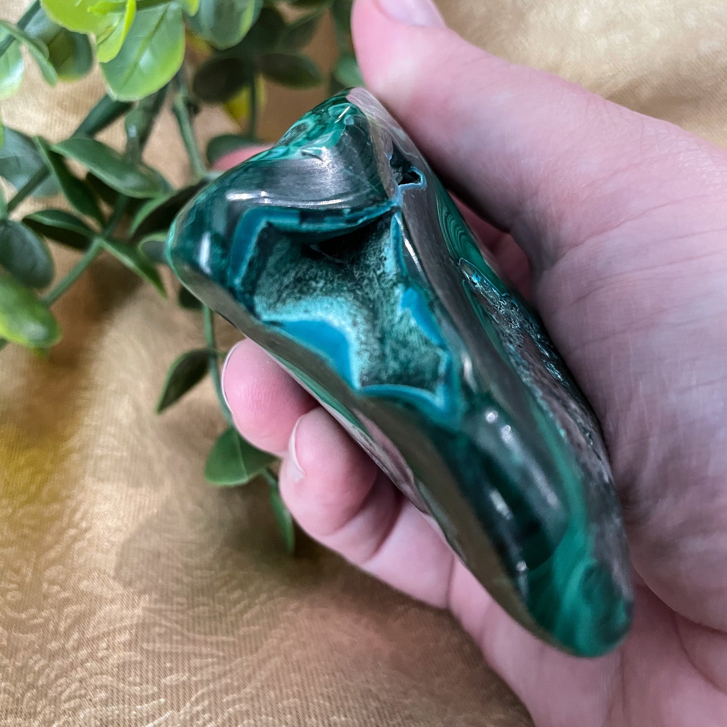 Malachite with Chrysocolla Freeform