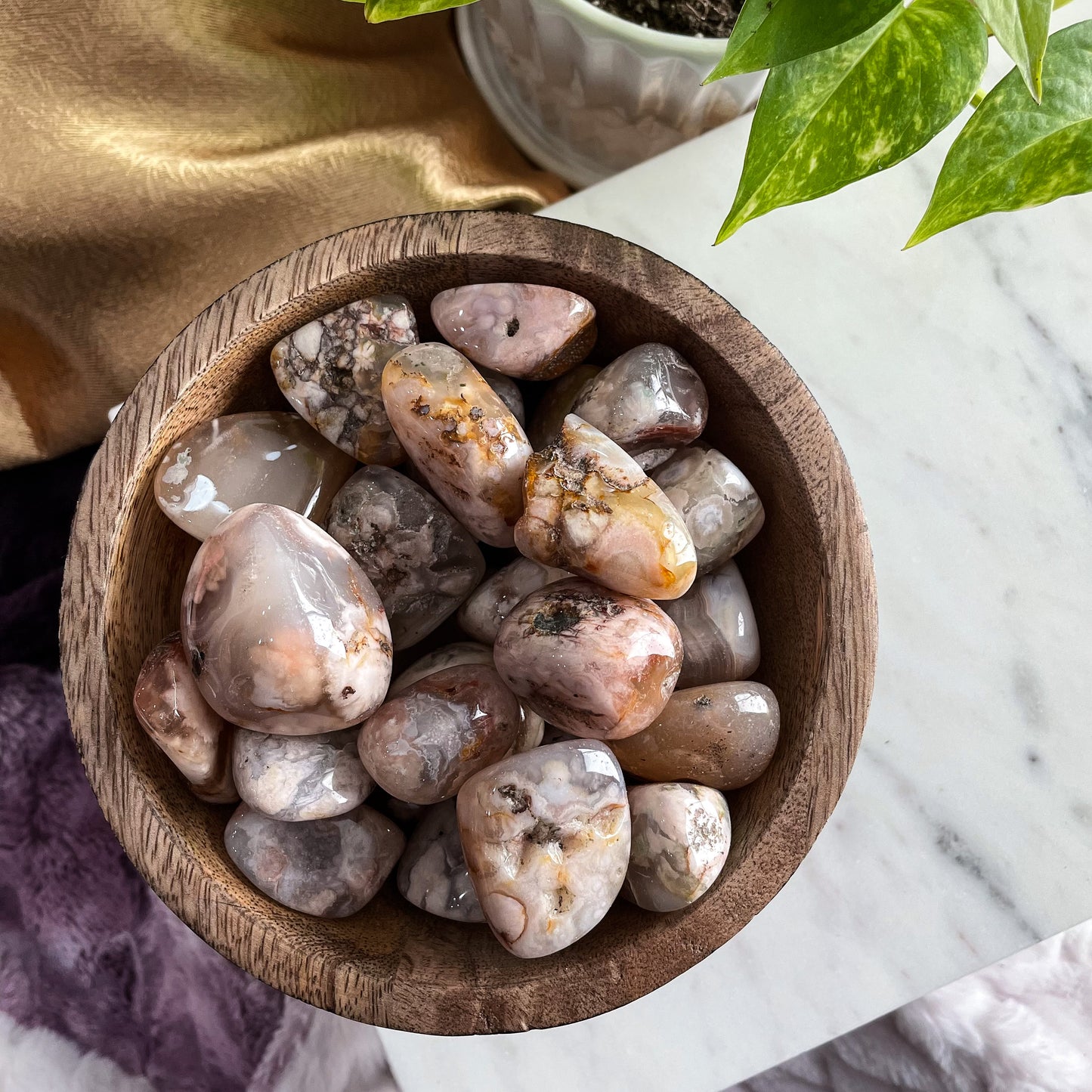 Flower Agate Tumble