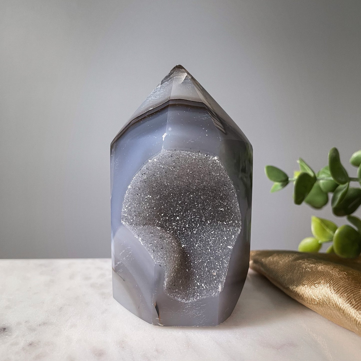 Druzy Agate Tower