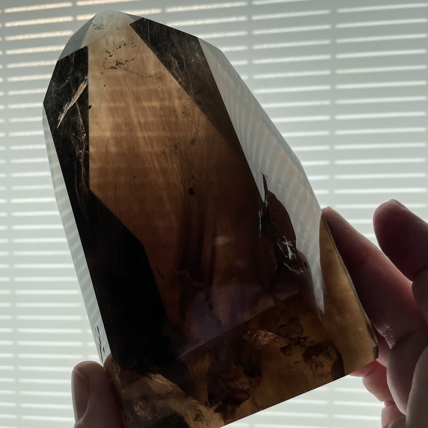 Rutile Smokey Quartz Tower