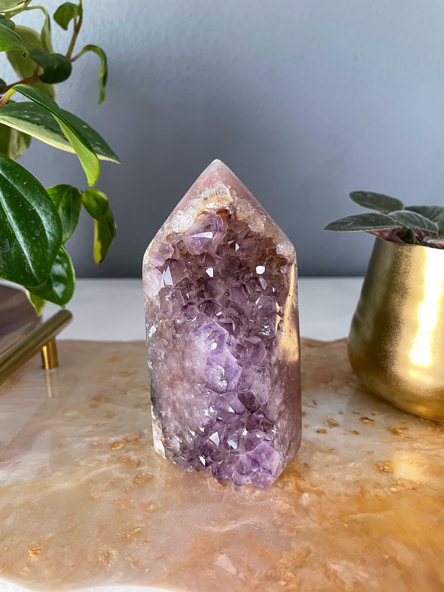 Amethyst + Quartz Tower