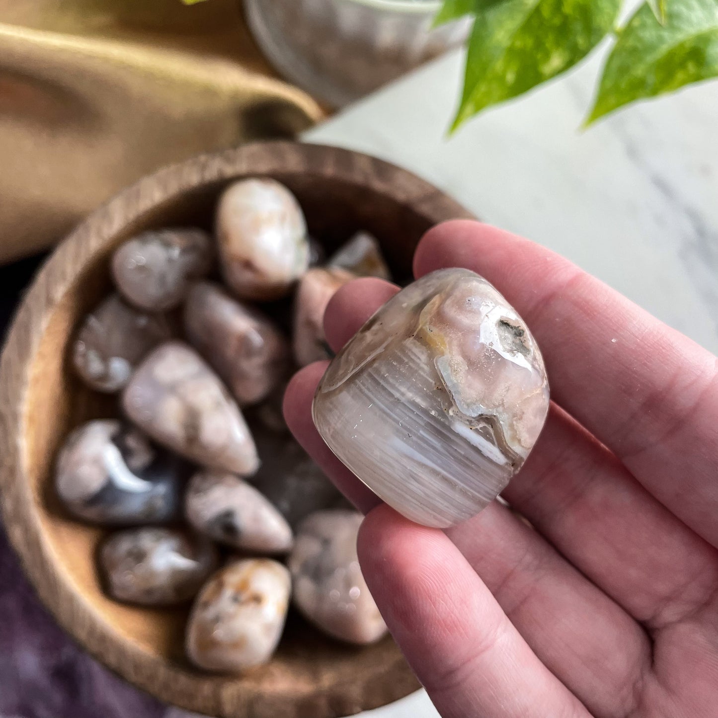 Flower Agate Tumble