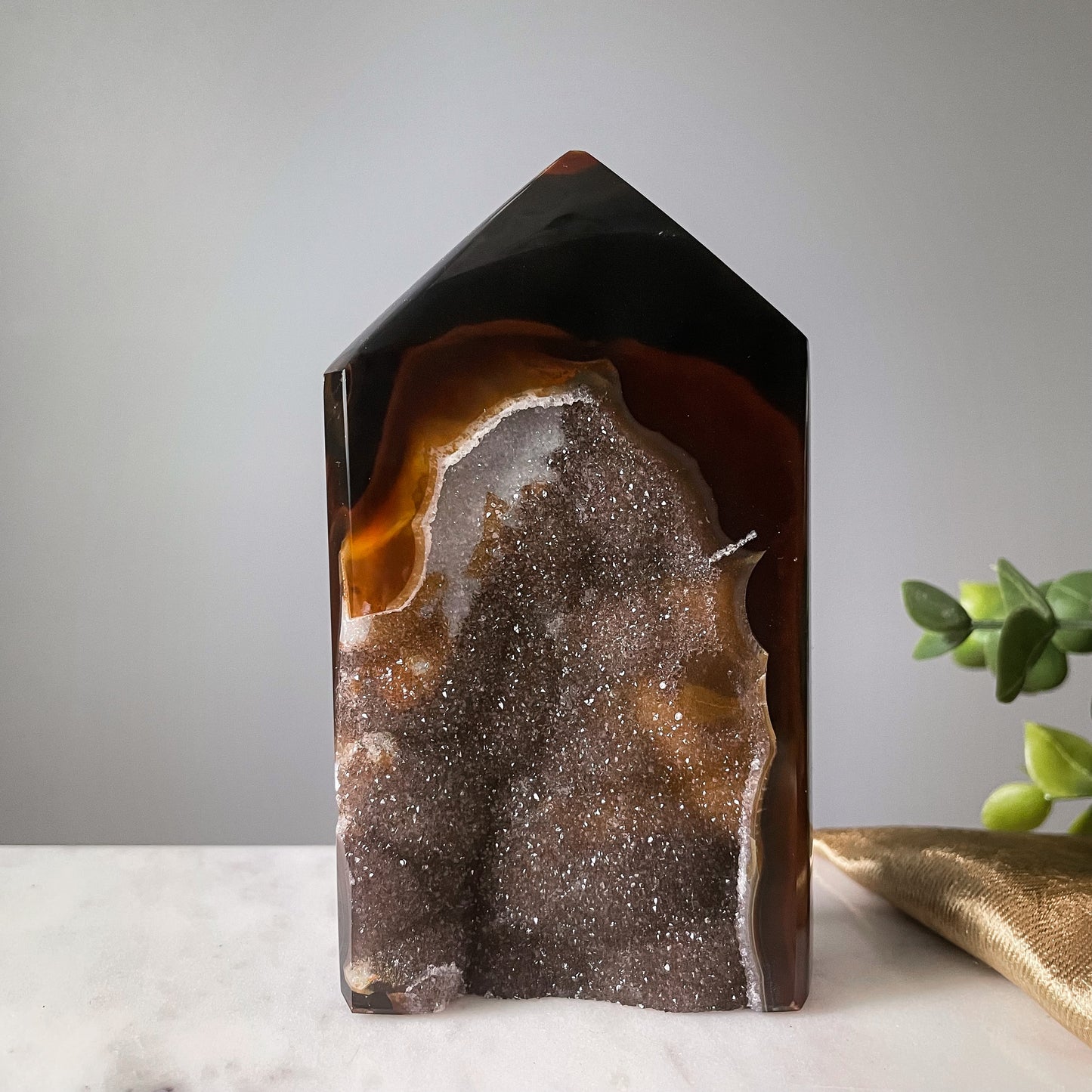 Druzy Agate Tower