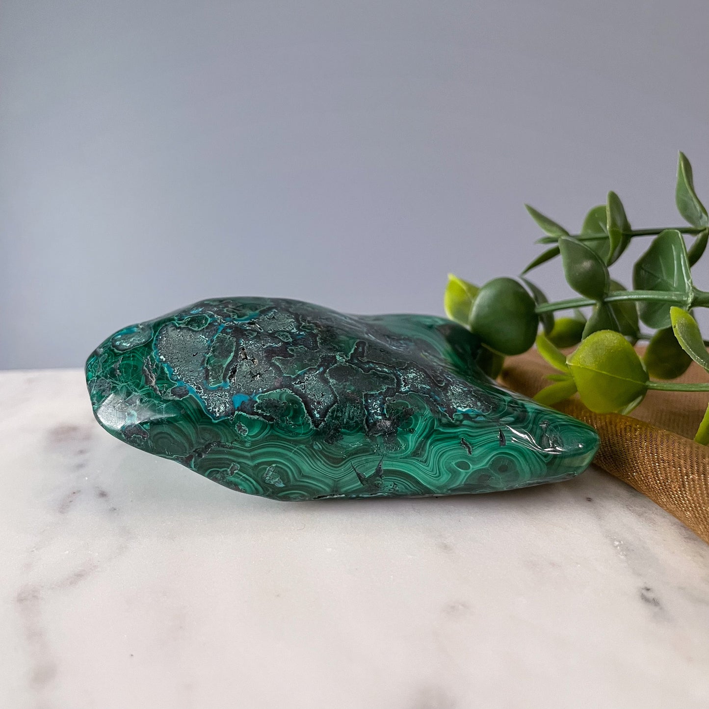 Malachite with Chrysocolla Freeform