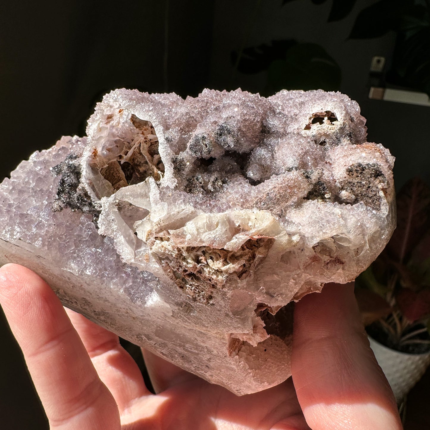 Amethyst after Calcite Pseudomorph