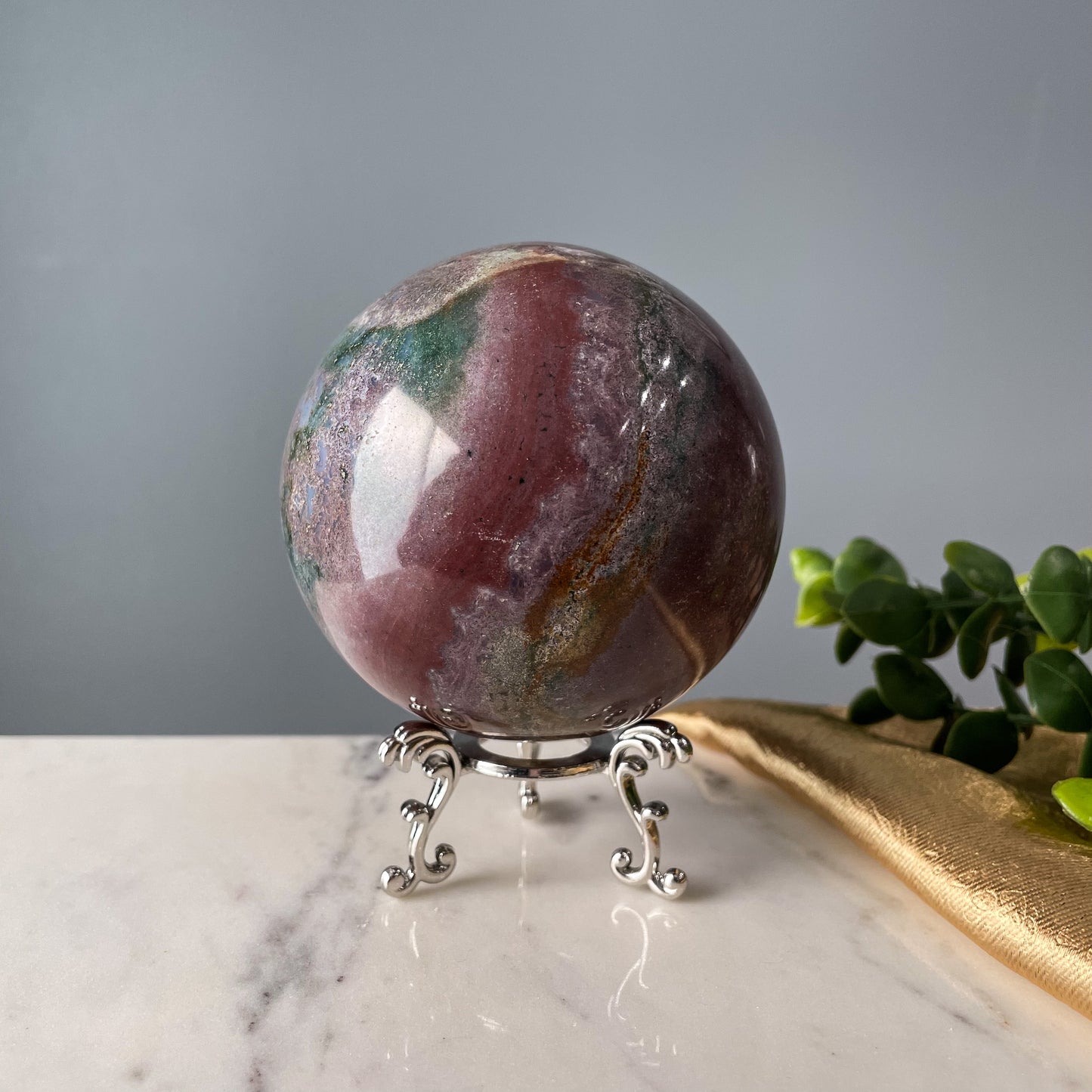 Sea Jasper Sphere