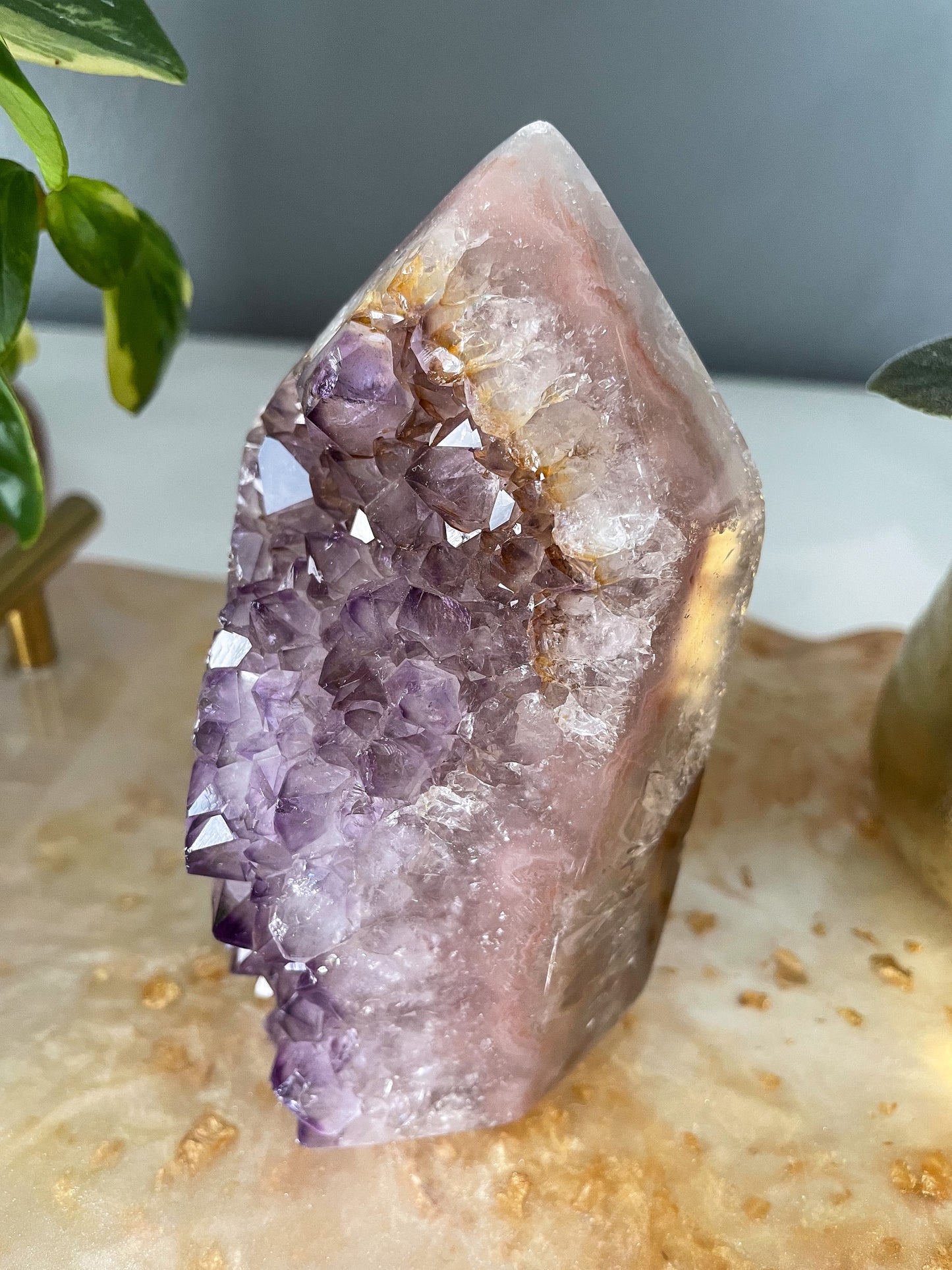 Amethyst + Quartz Tower