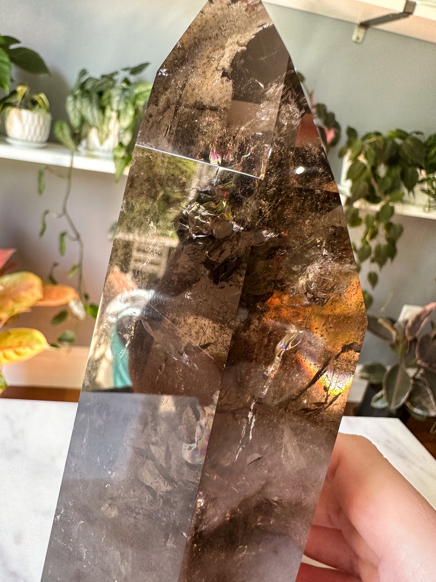 Garden Smokey Quartz Tower