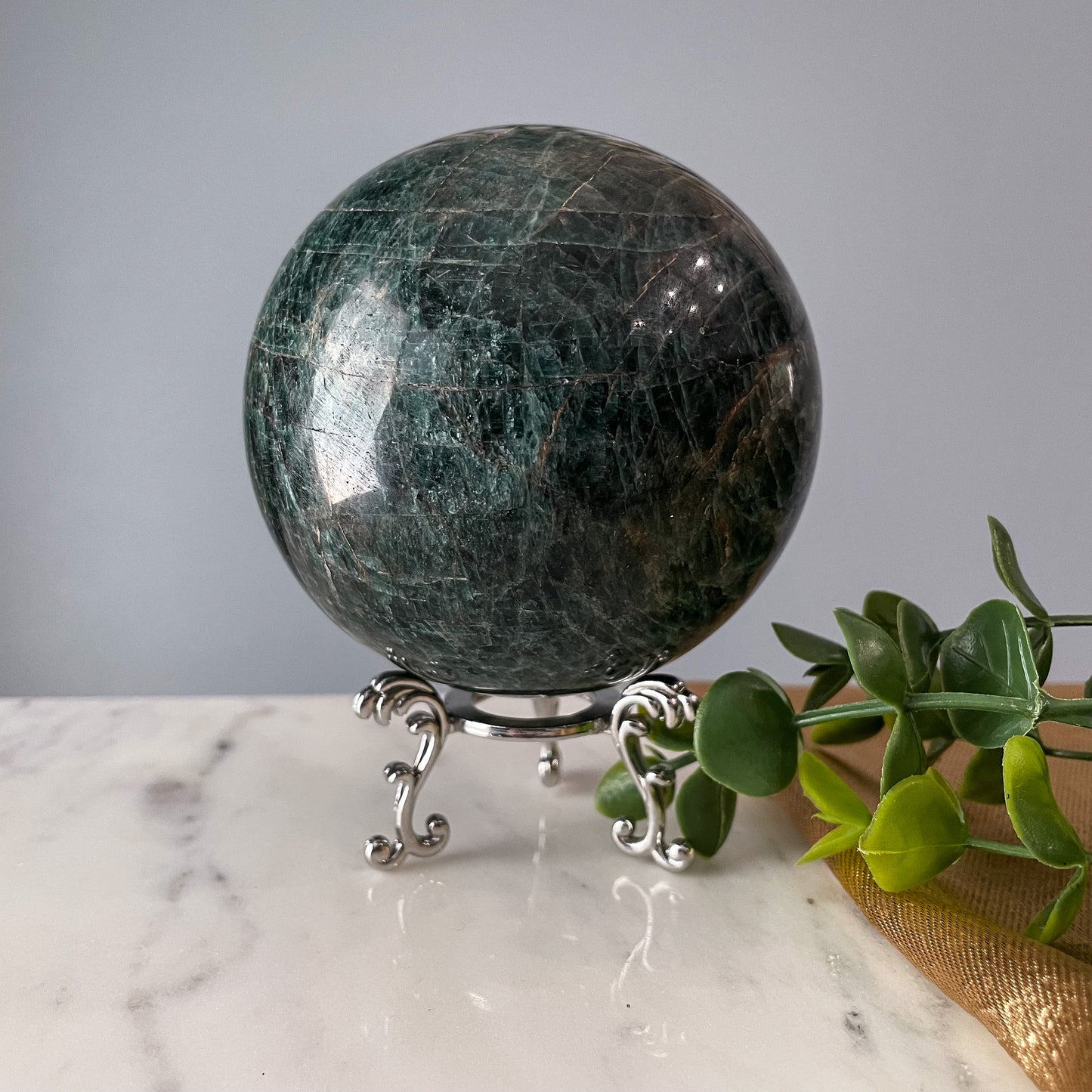 Teal Apatite Sphere