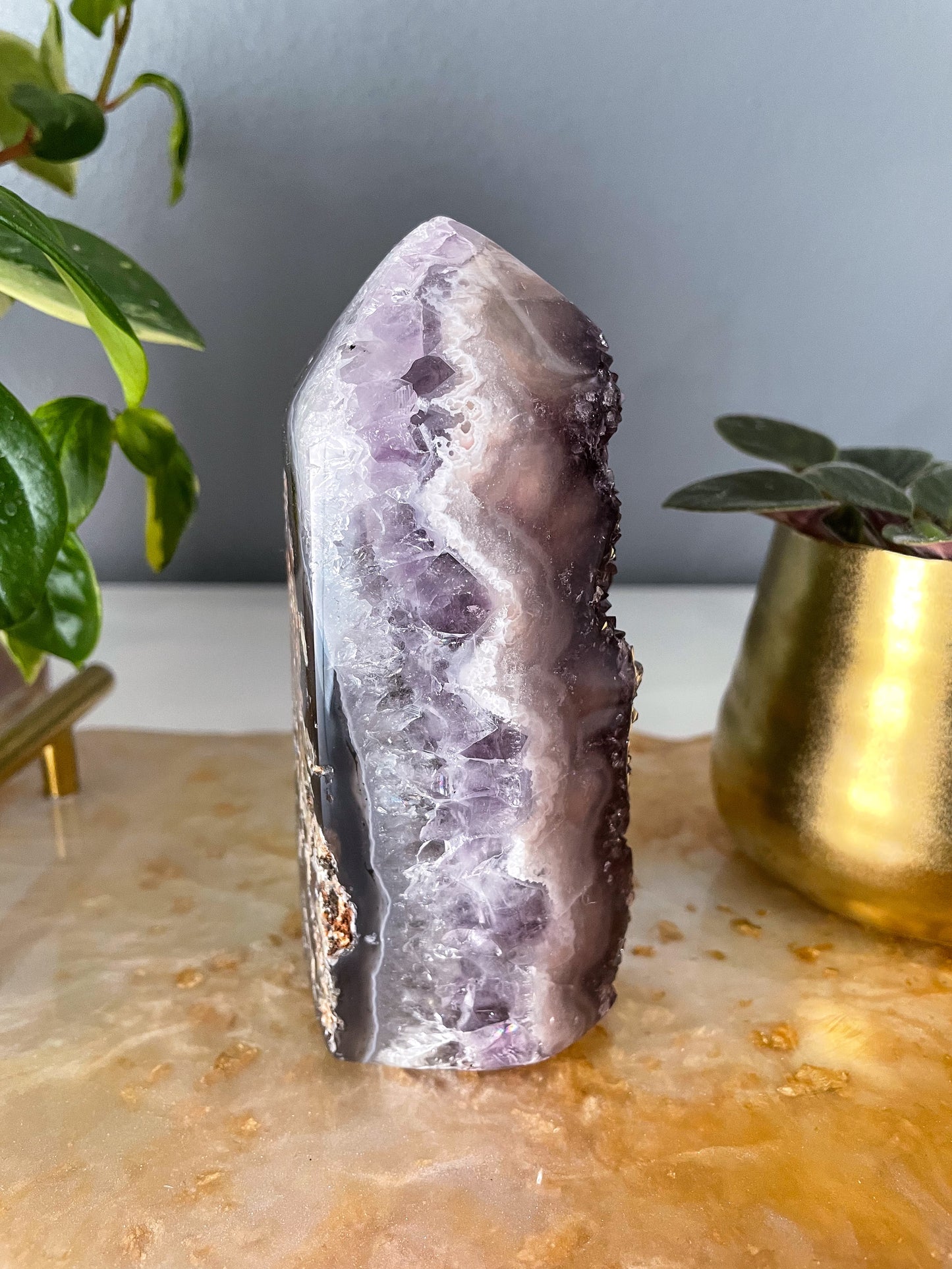 Amethyst + Quartz Tower