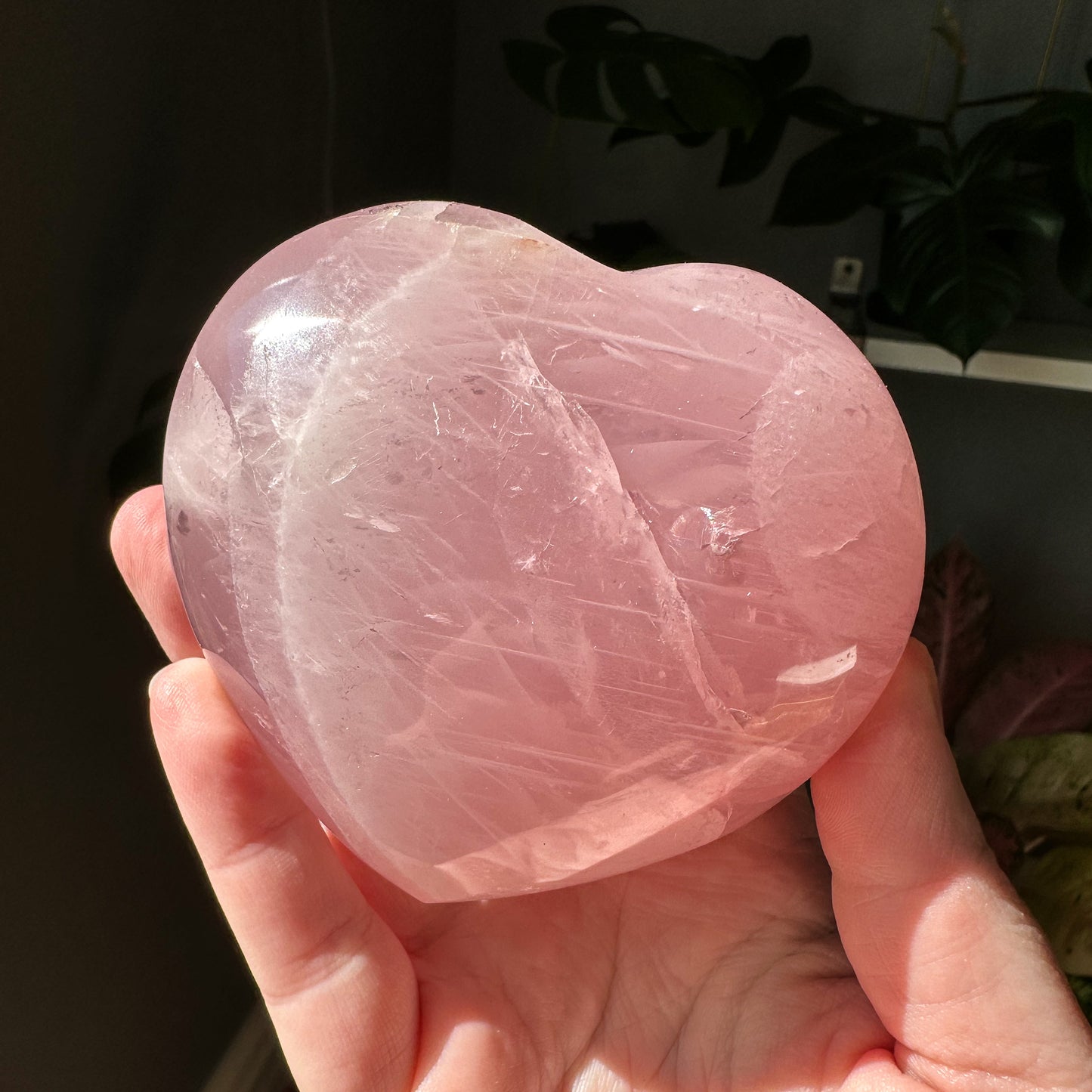 Star Rose Quartz Heart