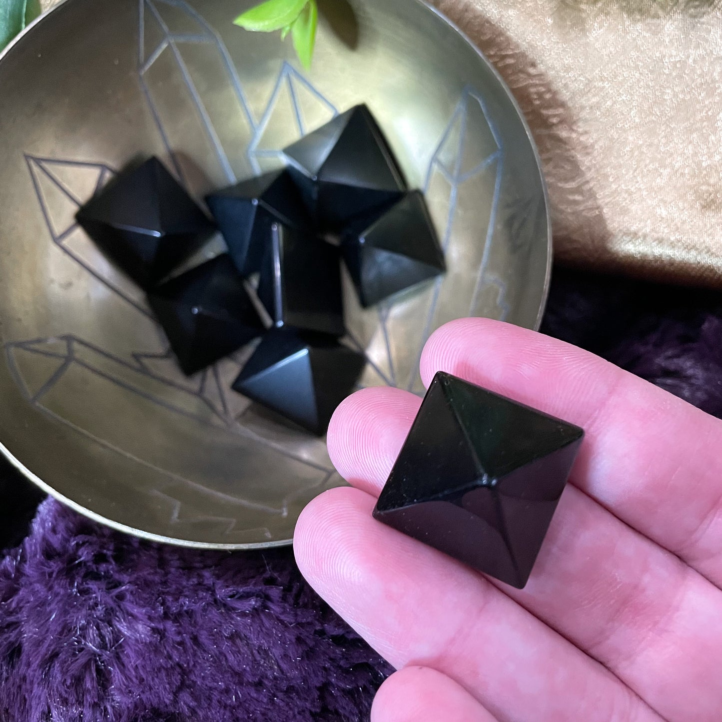 Obsidian Mini Pyramid