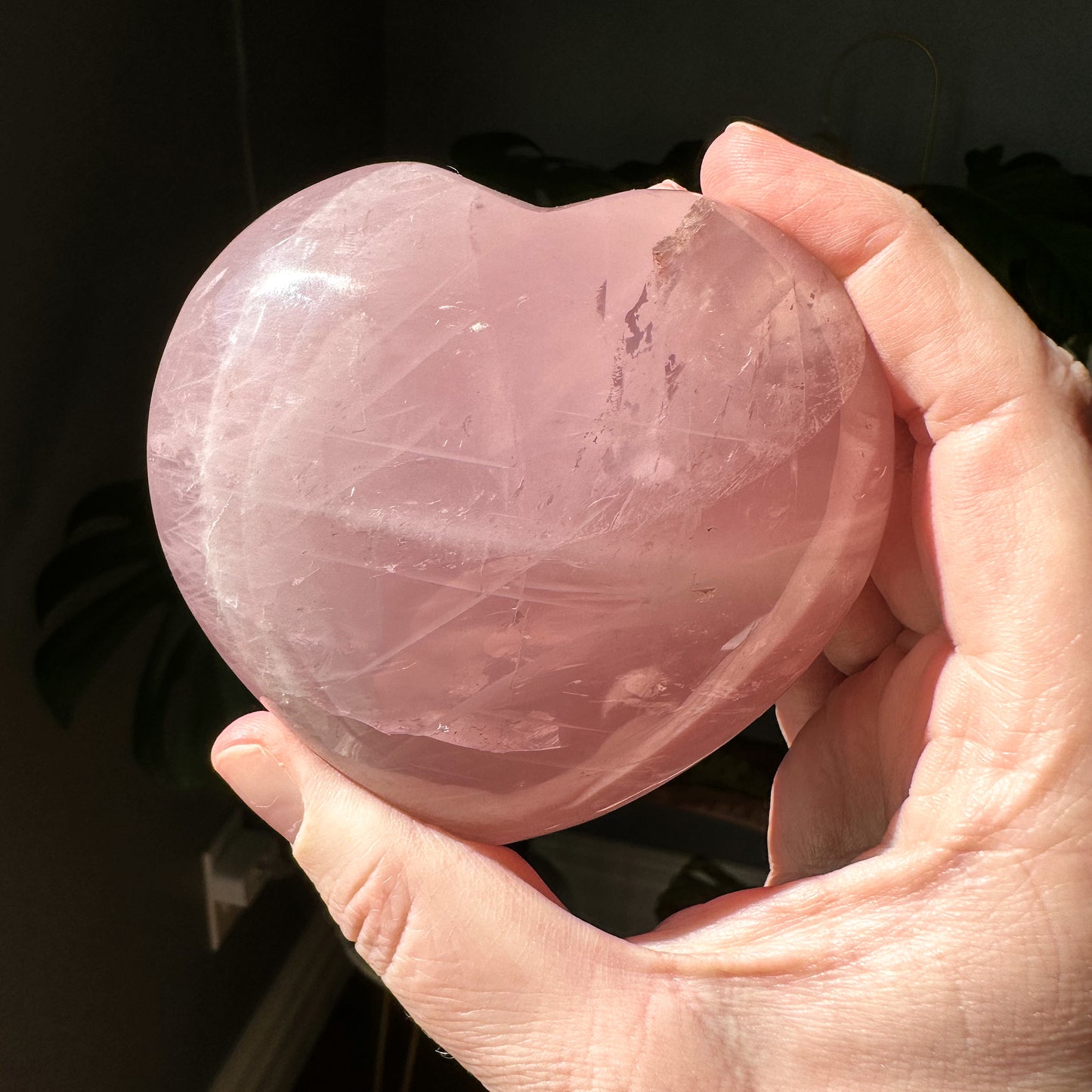 Star Rose Quartz Heart