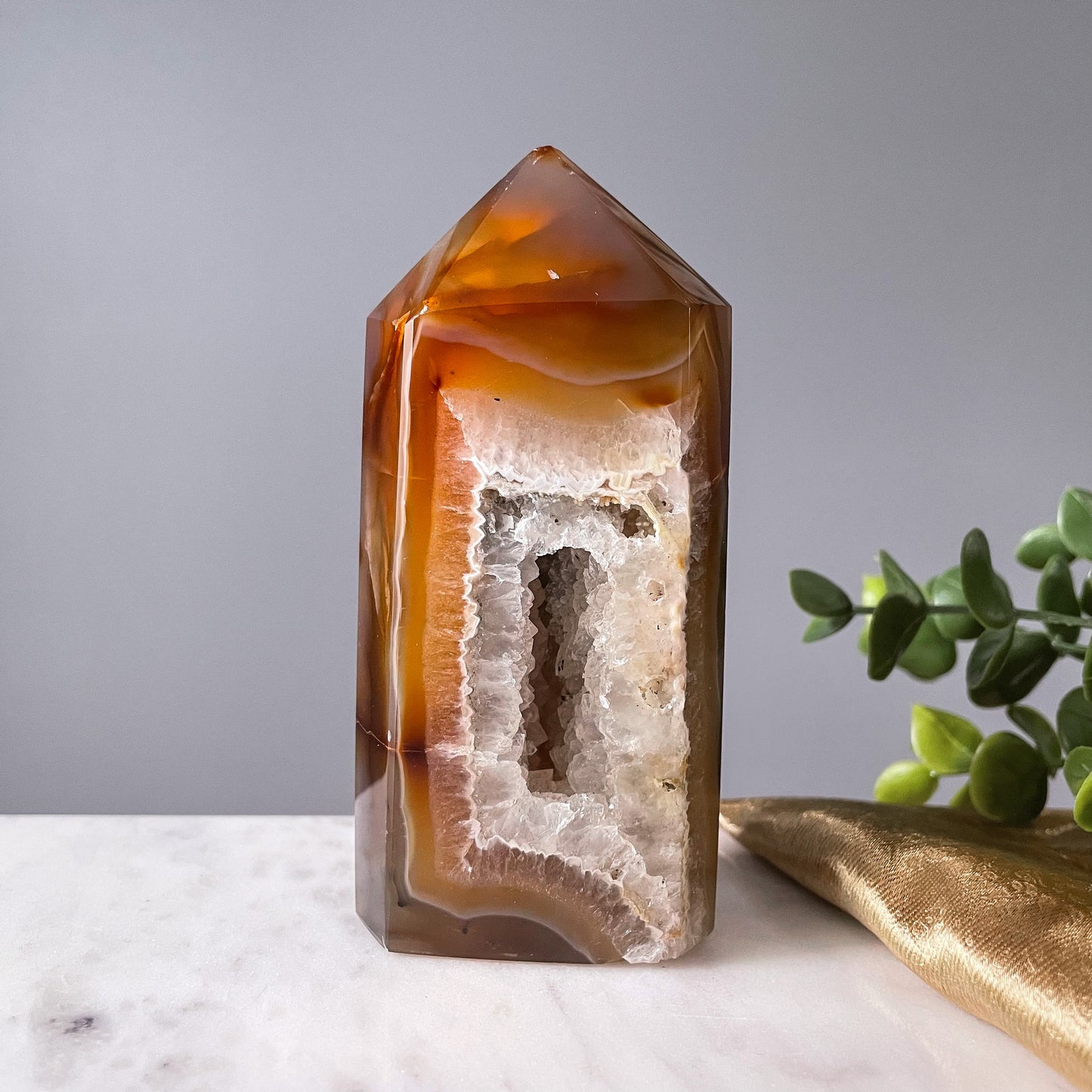 Druzy Agate Tower