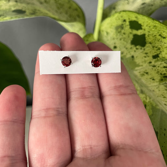 Garnet Stud Earrings