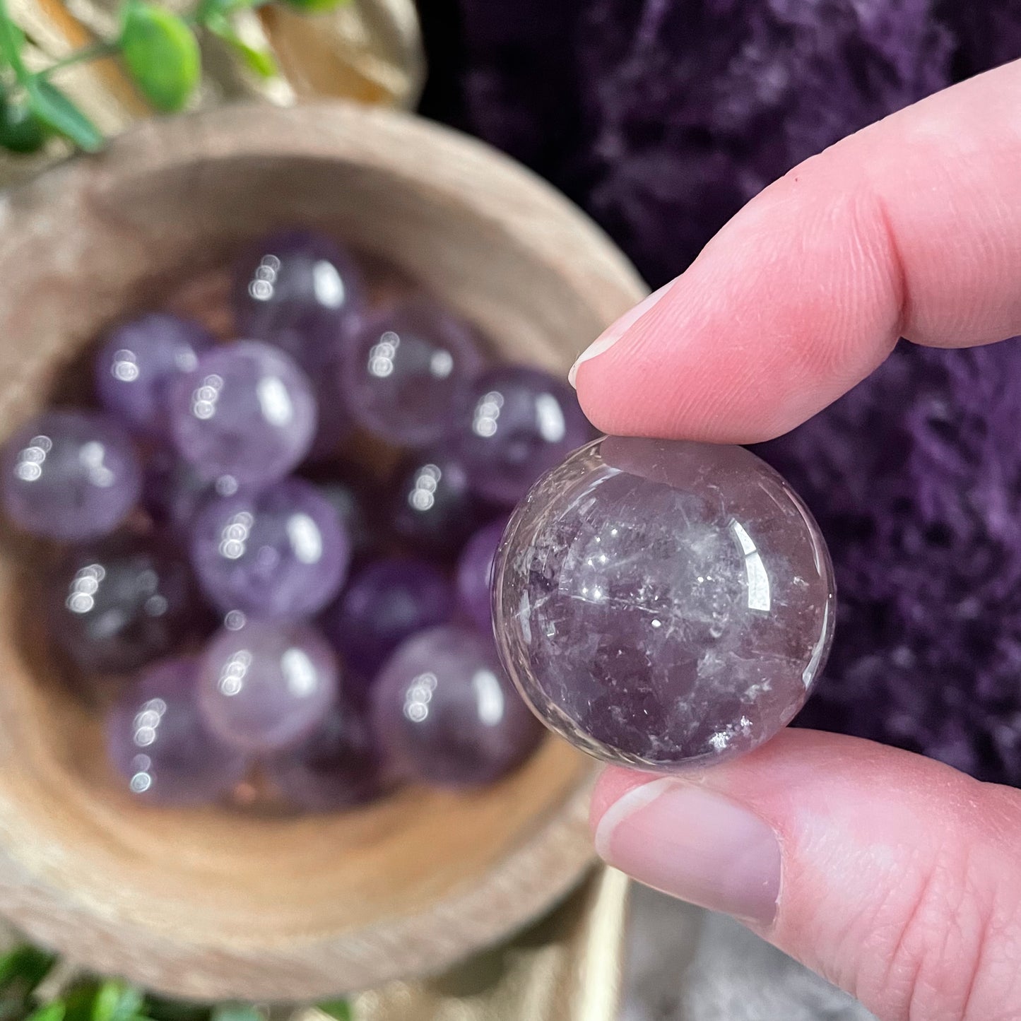 Smokey Amethyst Small Spheres